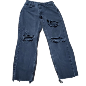 White Fox Black High Rise Distressed Jeans Women's Size XS (W24)